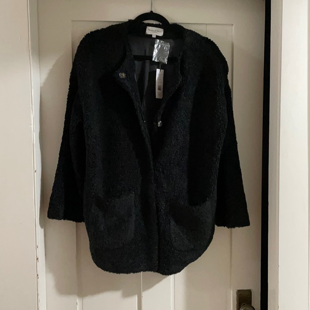 Micheal Stars Teddy Jacket size MED color BLACK